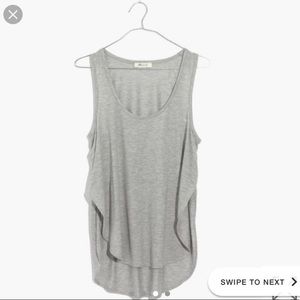 Madewell strum drapey side split tank